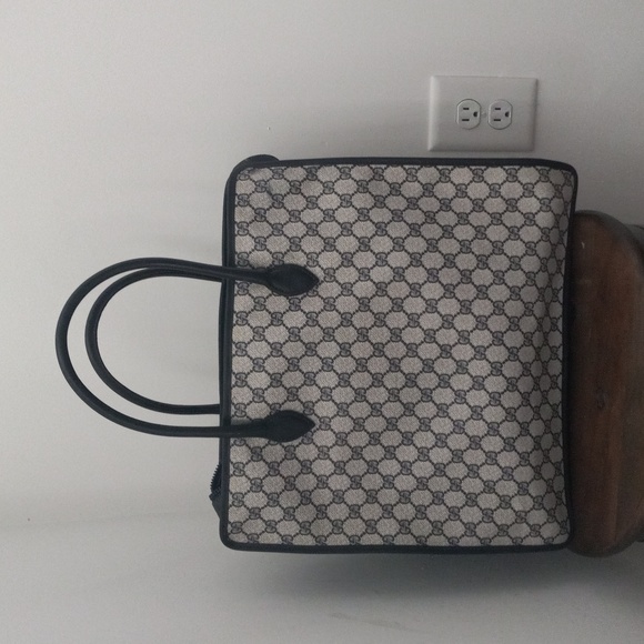 Authentic Vintage Gucci GG Monogram Supreme Sherry Web Ophidia Horsebit Shopper - Picture 4 of 10